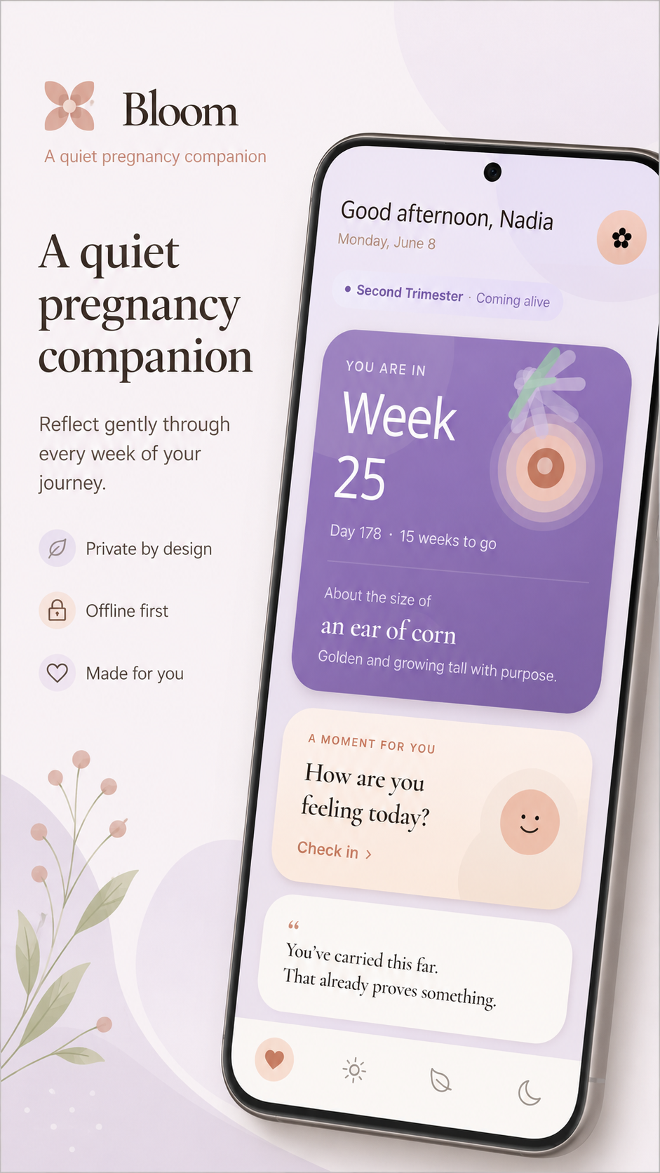 Bloom home screen