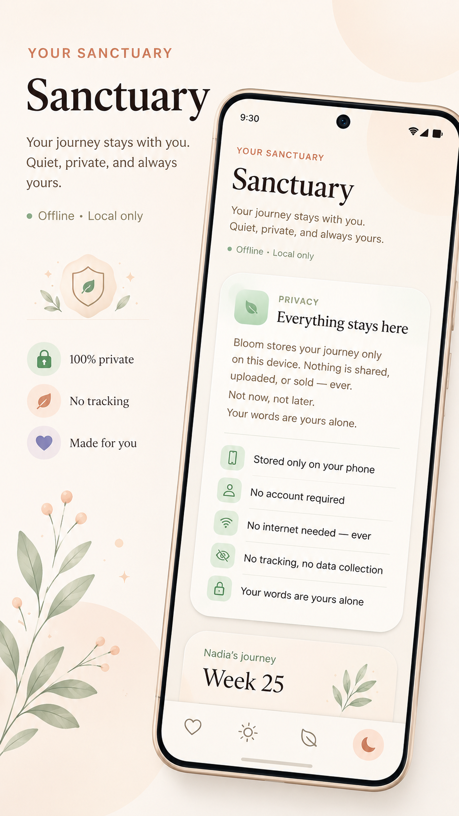 Bloom privacy settings